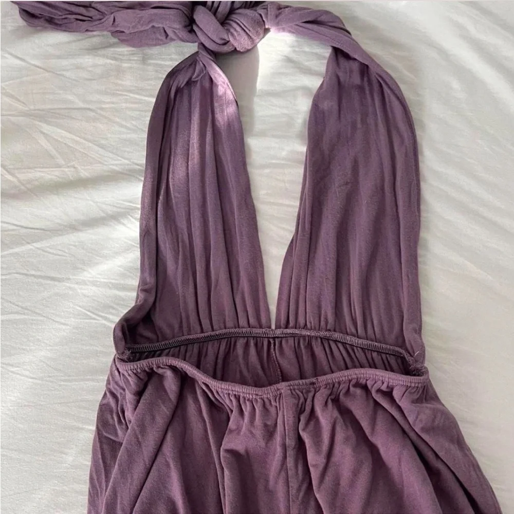 Purple Crisscross Plunge Romper - Picture 5 of 5